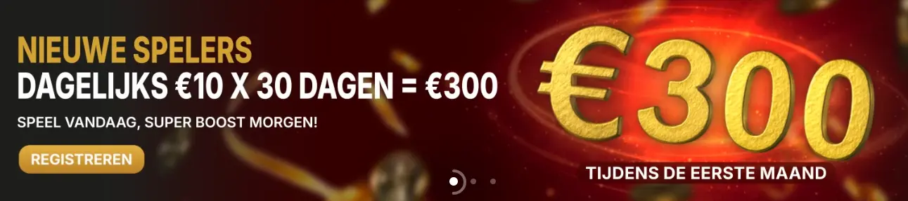 Welkomstbanner van het online casino – openingsbeeld